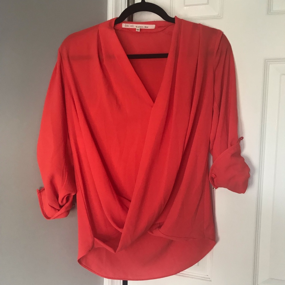 LIKE NEW RACHEL ROY faux wrap blouse